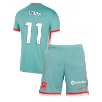 Echipament fotbal Atletico Madrid Thomas Lemar #11 Tricou Deplasare 2024-25 pentru copii maneca scurta (+ Pantaloni scurti)